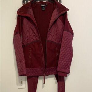 Champions 2 piece Women's Quilted Burgundy outfit in good condition